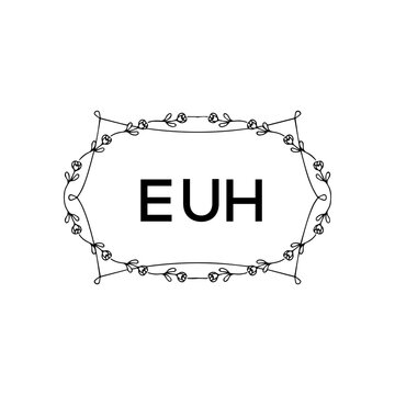 EUH Letter Initial Logo Design Template Vector Illustration