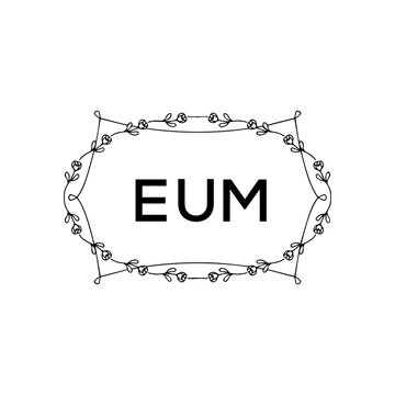 EUM Letter Initial Logo Design Template Vector Illustration