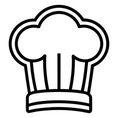 Cooking Hat Line Art Icon 