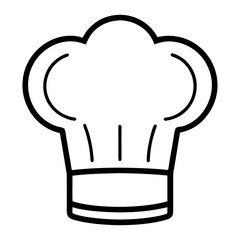 Cooking Hat Line Art Icon 