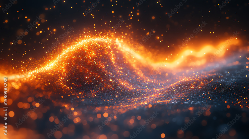 Aufkleber vibrant waves of light create a mesmerizing glow, representing movement and energy in a visually cap