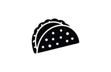 Taco icon isolated on white background , fast food solid icon vector for web, computer, restaurant, print, and mobile app