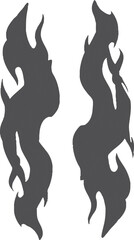 A striking vector silhouette of a woman's slender body, perfect for fashion and beauty illustrations, with flowing hair and an elegant pose