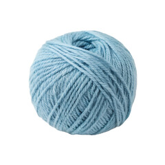 A single soft ball of woolen yarn for knitting or crochet crafts isolated on a transparent background png