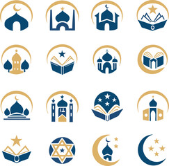 Islamic logo , Islamic icon , vector, white background