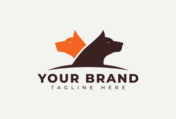 Dog Head Animal Pet Logo Design Element