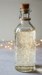 bottle of mineral water on a bright background