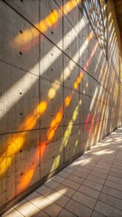 traces of light on the wall, concrete wall, background