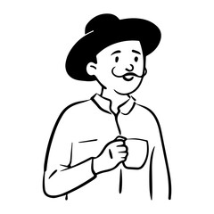 Cartoon illustration person businessman vector