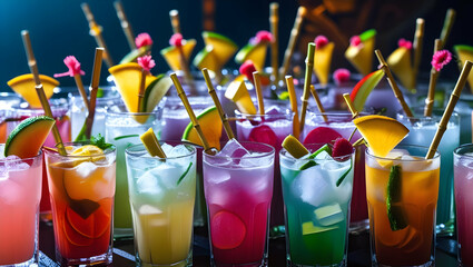 colorful confetti on a party