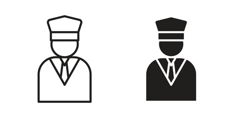 Valet icon, outline vector sign, linear and solid style pictogram isolated on white.