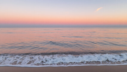 Ocean Calm – Gentle waves and a pink sunset