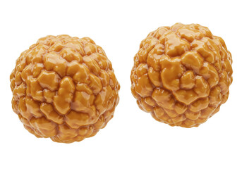 Isolated Pile of Golden Brown Crunchy Caramel Balls