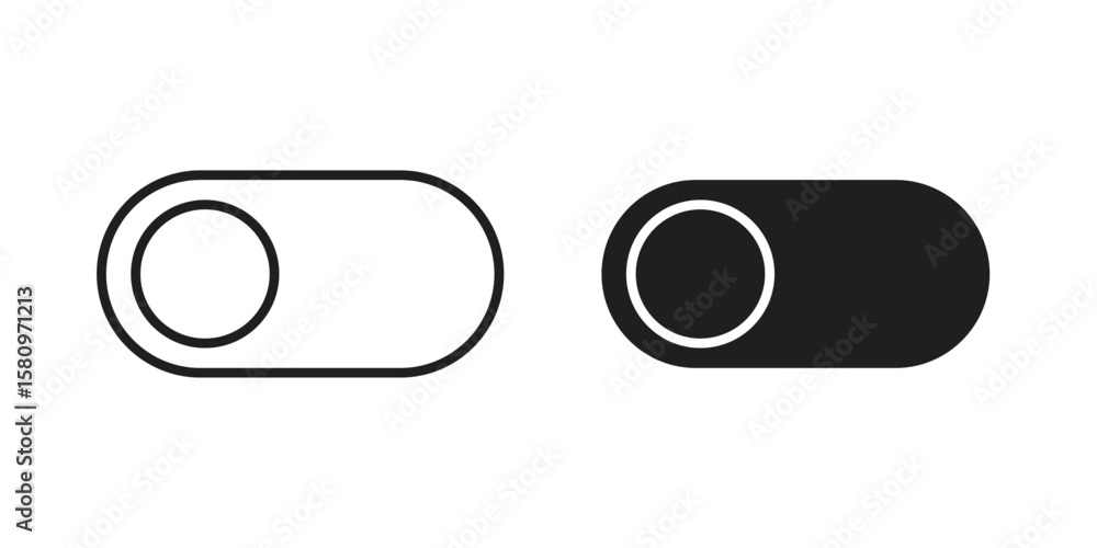 Poster switch icon, outline vector sign, linear and solid style pictogram isolated on white.