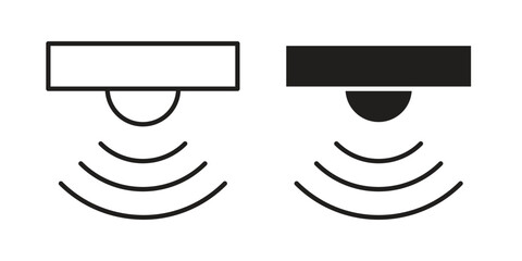 Sensor icon, outline vector sign, linear and solid style pictogram isolated on white.
