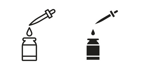 Serum icon, outline vector sign, linear and solid style pictogram isolated on white.