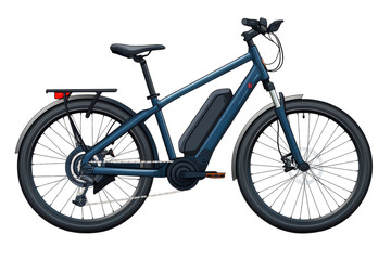 Fototapeta premium Embark on adventures with a sturdy electric bike perfect for city commutes or country trails on transparent background