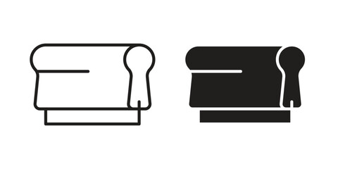 Print screen icon, outline vector sign, linear and solid style pictogram isolated on white.