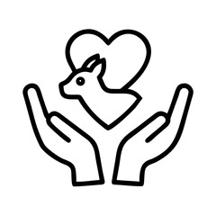 Pet care animal rescue adoption hands holding heart love shelter veterinary clinic concept
