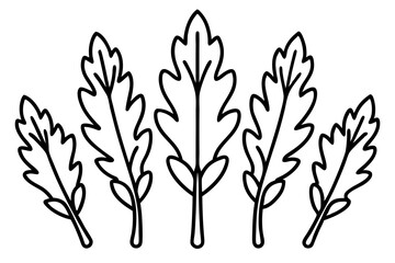 Minimalist Arugula 6 Icon Bundle – One-Line Vector Art