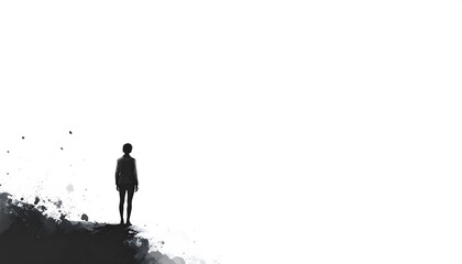 Alone in Silence – Minimalist Expression of Solitude