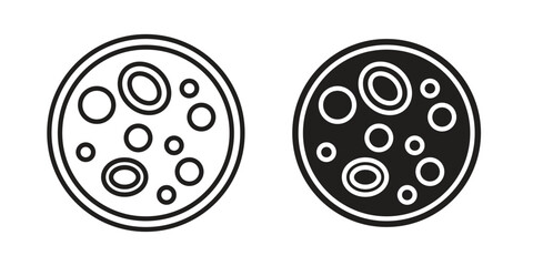 Leukemia icon, outline vector sign, linear and solid style pictogram isolated on white.