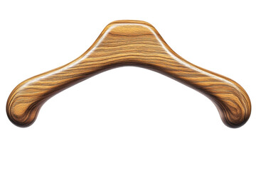 An elegantly crafted wooden hanger ready to organize your wardrobe with natural warmth and on transparent background