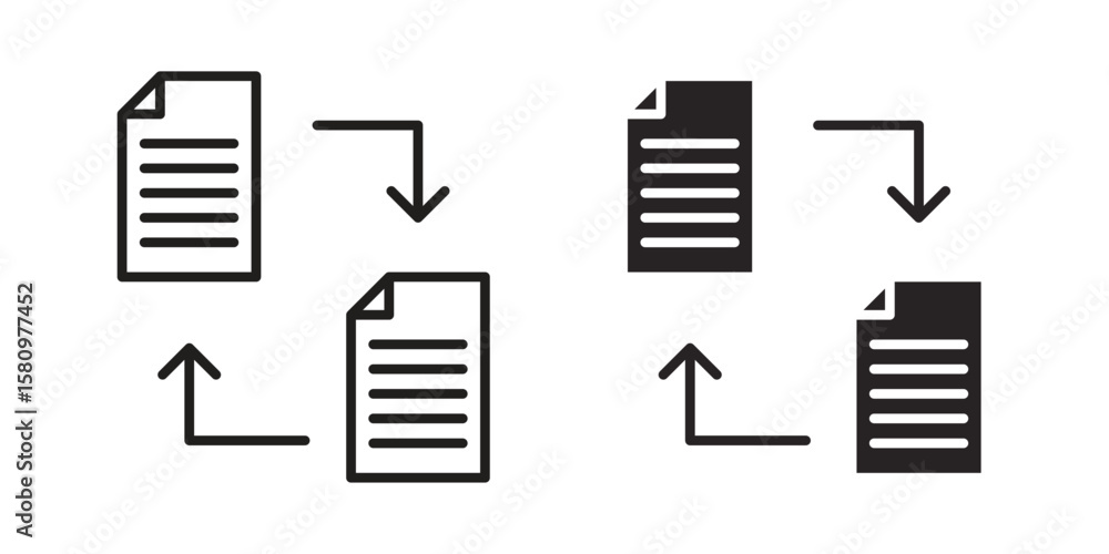Poster file sharing icon, outline vector sign, linear and solid style pictogram isolated on white.