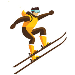 Fototapeta premium Jumping skier sport