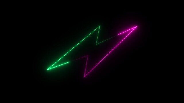 Glowing neon blue charging icon Electric Teal Lightning Bolt with Whimsical Dimension and Glow Effect solid background.