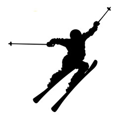 Jumping skier sport