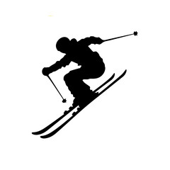Jumping skier sport