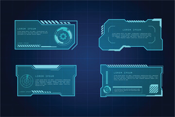 Futuristic digital interface graphic elements	