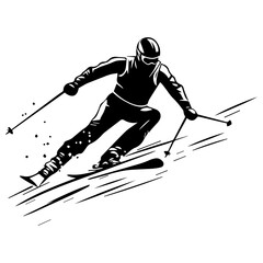 Jumping skier sport