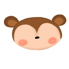 Adorable Kawaii Deer Face with Blush Cheeks – Digital Animal Illustration