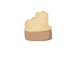 Fluffy Streusel-Topped Bread Illustration – Tear-Apart Bread with Crumbs