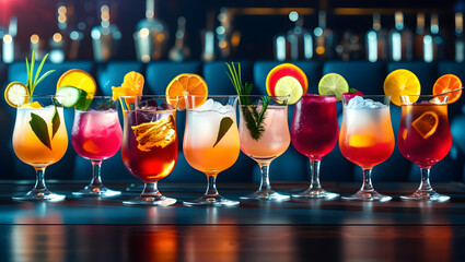 colorful cocktail party