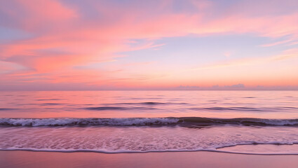 Ocean Calm – Gentle waves and a pink sunset