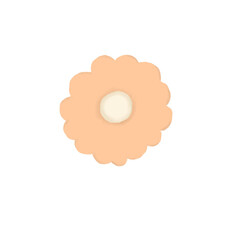 Cute Flower Butter Cookie with Cream Center – Cartoon Style
