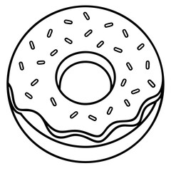 Tasty Donut Flat Icon Design 