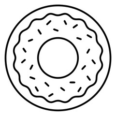 Tasty Donut Flat Icon Design 