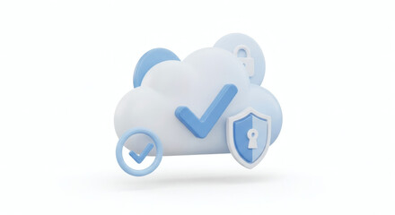Secure Cloud Computing: Data Protection and Access Granted with a Cloud Icon