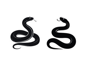 Snake silhouette . Vector illustration, EPS10
