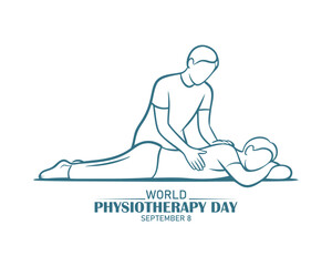World Physiotherapy (PT) Day. international physiotherapy day. physiotherapy vector illustration. world physical therapy day.