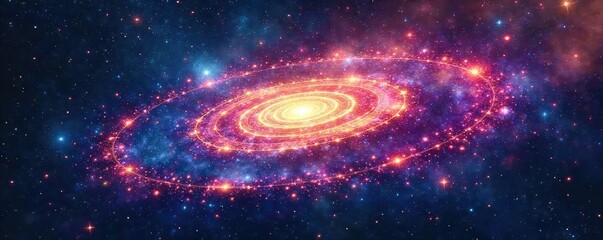 Celestial Galaxy Mandala A Divine Cosmic Swirl Representing the Vastness and Mystery of the Universe, Perfect for Spiritual, Religious, and Philosophical Projects