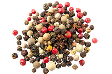 Colorful peppercorn blend spice mix aromatic herbs