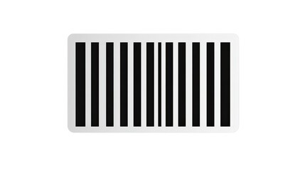 Rectangular barcode with smooth rounded corners and clean black lines used for product scanning isolated on white background
