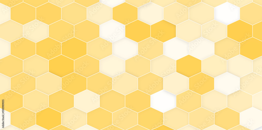 Poster vector banner design. hexagons pattern. geometric abstract background with simple hexagonal elements