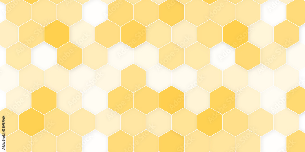Poster vector banner design. hexagons pattern. geometric abstract background with simple hexagonal elements