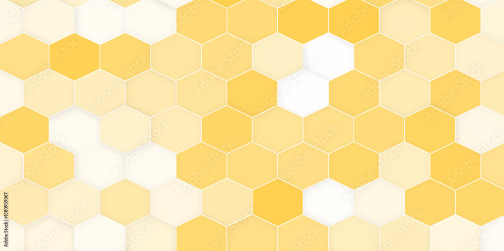 Poster vector banner design. hexagons pattern. geometric abstract background with simple hexagonal elements